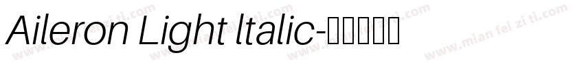 Aileron Light ltalic字体转换